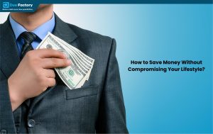 1. A visual guide illustrating effective strategies for saving money while maintaining a comfortable lifestyle.