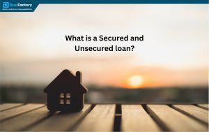 Illustration comparing secured and unsecured loans, highlighting key differences and definitions for each type of loan.